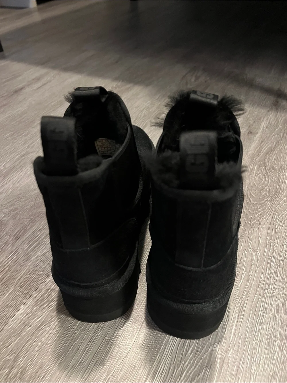 Women's Black Suede Platform Chelsea Ugg Boots